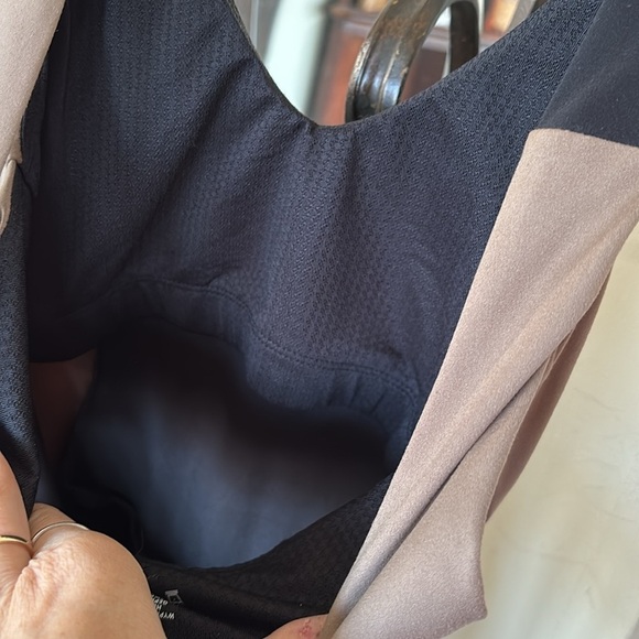 Brand New Sincerely Jules Active Black Tan Colorblock Pull-On Stretch Jumpsuit - Picture 12 of 14